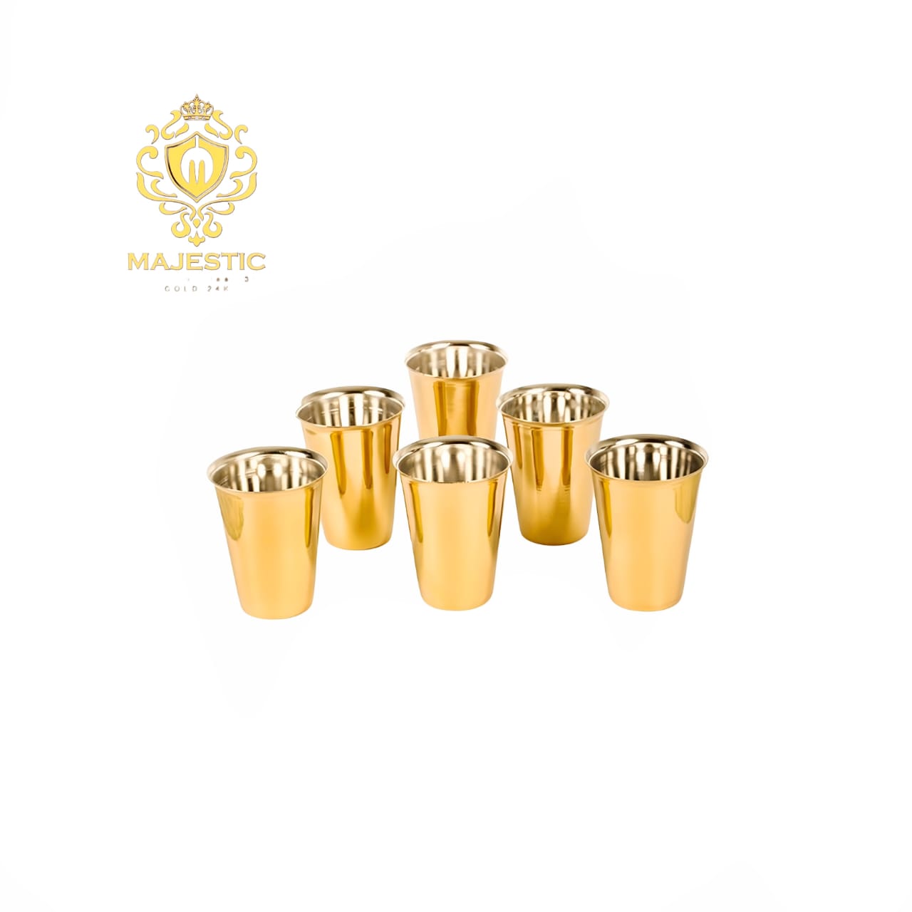 طقم كوب جولد استانلس 6 قطعه